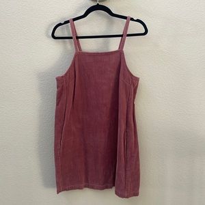 Pink Corduroy Mini Dress